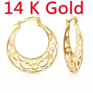 🎀14k Hollowed out Hoop Earrings